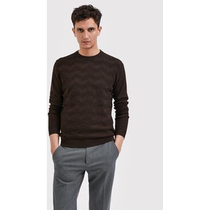 Brązowy sweter Selected Homme w stylu casual