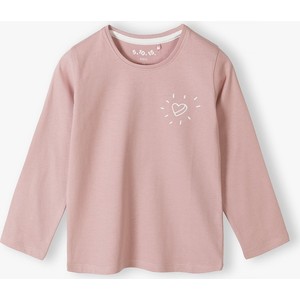 Różowa bluzka dziecięca 5.10.15. dla dziewczynek z jeansu
