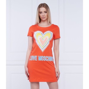 Sukienka Love Moschino w stylu casual z krótkim rękawem prosta