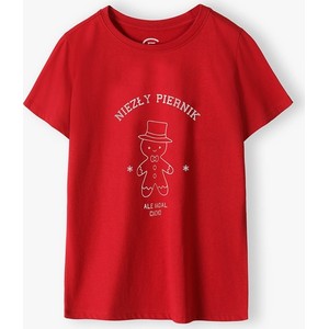 T-shirt Family Concept By 5.10.15. z bawełny z krótkim rękawem w bożonarodzeniowy wzór