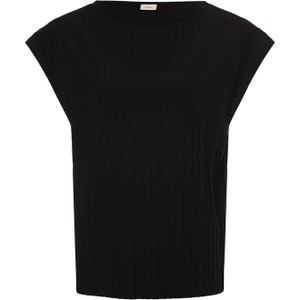 Czarna bluzka S.Oliver Black Label z krótkim rękawem z okrągłym dekoltem w stylu casual