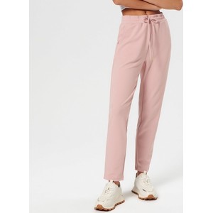 Różowe spodnie Sinsay z tkaniny w stylu casual