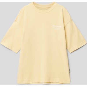 Żółta koszulka dziecięca Jack & Jones z bawełny