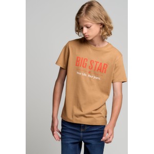 Brązowa koszulka dziecięca Big Star dla chłopców z bawełny