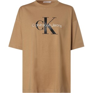 Brązowy t-shirt Calvin Klein