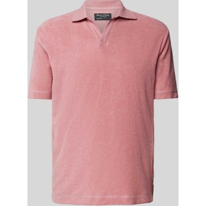 Różowy t-shirt Marc O'Polo z krótkim rękawem z bawełny