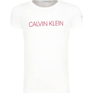 Bluzka dziecięca Calvin Klein dla dziewczynek z jeansu