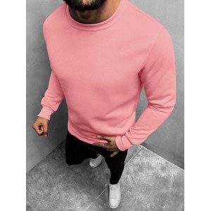 Różowa bluza ozonee.pl z bawełny w stylu casual