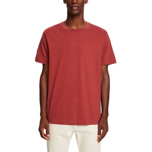 Czerwony t-shirt Esprit w stylu casual z bawełny z krótkim rękawem