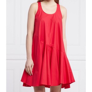 Czerwona sukienka Armani Exchange z okrągłym dekoltem na ramiączkach mini