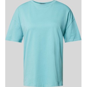 Niebieski t-shirt Qs z krótkim rękawem z okrągłym dekoltem