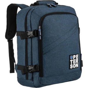 Niebieski plecak Peterson w sportowym stylu