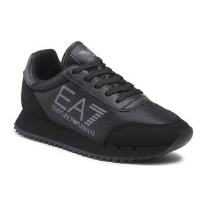 Czarne buty sportowe dziecięce Emporio Armani sznurowane