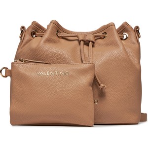 Brązowa torebka Valentino w wakacyjnym stylu średnia na ramię