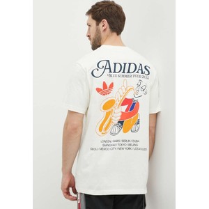 T-shirt Adidas Originals z bawełny z nadrukiem z krótkim rękawem