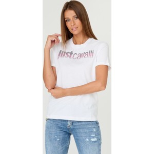 T-shirt Just Cavalli z krótkim rękawem z okrągłym dekoltem