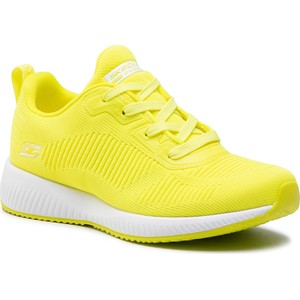 Żółte buty sportowe Skechers z płaską podeszwą