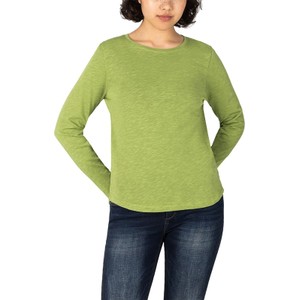 Zielona bluzka Timezone w stylu casual z długim rękawem z okrągłym dekoltem