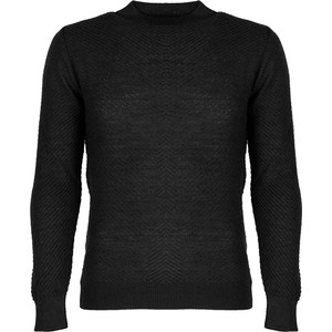 Czarny sweter ubierzsie.com z dzianiny