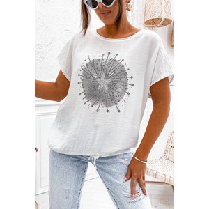T-shirt Olika z nadrukiem z okrągłym dekoltem