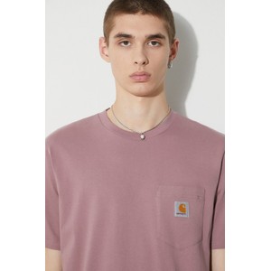Fioletowy t-shirt Carhartt WIP z krótkim rękawem
