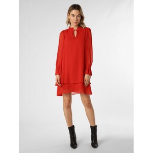 Czerwona sukienka Joop! prosta w stylu casual z długim rękawem