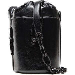 Czarna torebka Karl Lagerfeld matowa na ramię średnia
