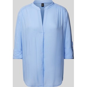 Niebieska bluzka Hugo Boss z długim rękawem w stylu casual