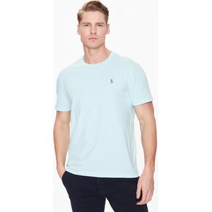 Niebieski t-shirt POLO RALPH LAUREN z krótkim rękawem