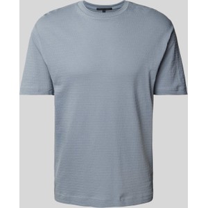 Niebieski t-shirt Drykorn z bawełny z krótkim rękawem