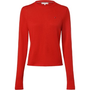 Czerwony sweter Tommy Hilfiger z wełny w stylu casual