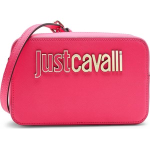 Różowa torebka Just Cavalli ze skóry ekologicznej matowa