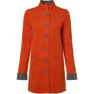 Pomarańczowy sweter Franco Callegari w stylu casual z wełny
