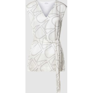 Bluzka Calvin Klein bez rękawów z dekoltem w kształcie litery v