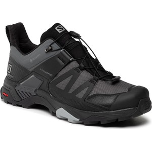Czarne buty trekkingowe Salomon z goretexu sznurowane