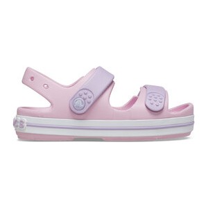 Różowe buty dziecięce letnie Crocs dla dziewczynek na rzepy
