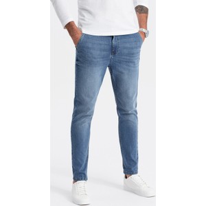 Niebieskie jeansy Ombre w stylu casual z jeansu