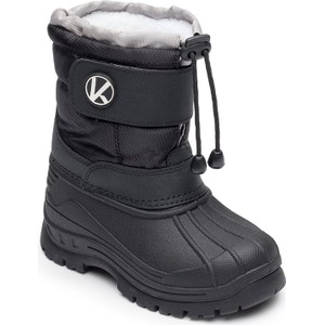 Czarne buty zimowe Kimberfeel sznurowane ze skóry