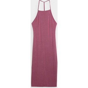 Różowa sukienka 4F maxi prosta