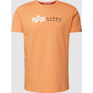 T-shirt Alpha Industries z krótkim rękawem z bawełny z nadrukiem