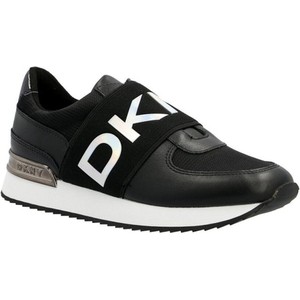 Czarne buty sportowe DKNY z płaską podeszwą