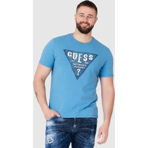 Niebieski t-shirt Guess
