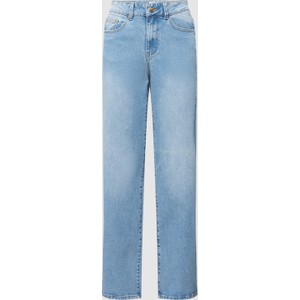 Niebieskie jeansy Object w street stylu z bawełny
