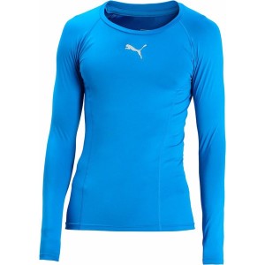 Niebieska koszulka z długim rękawem Puma z długim rękawem w sportowym stylu