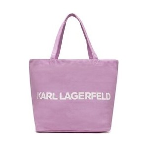 Fioletowa torebka Karl Lagerfeld na ramię w młodzieżowym stylu matowa