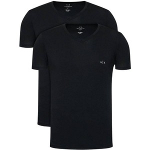Czarny t-shirt Armani Exchange z bawełny w stylu casual
