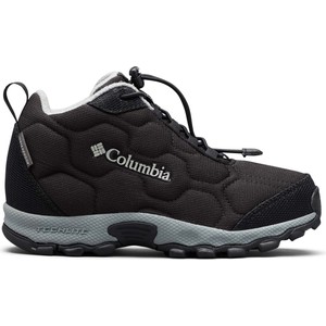 Czarne buty trekkingowe dziecięce Columbia sznurowane z tkaniny