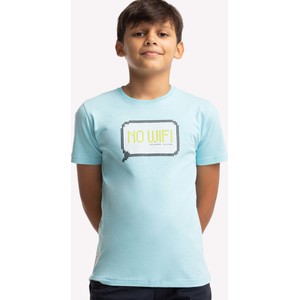 Niebieska koszulka dziecięca Volcano z bawełny dla chłopców