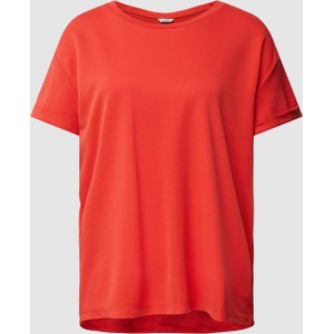 Czerwony t-shirt mbyM z okrągłym dekoltem