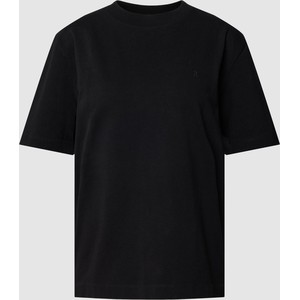 Czarny t-shirt ARMEDANGELS z krótkim rękawem w stylu casual